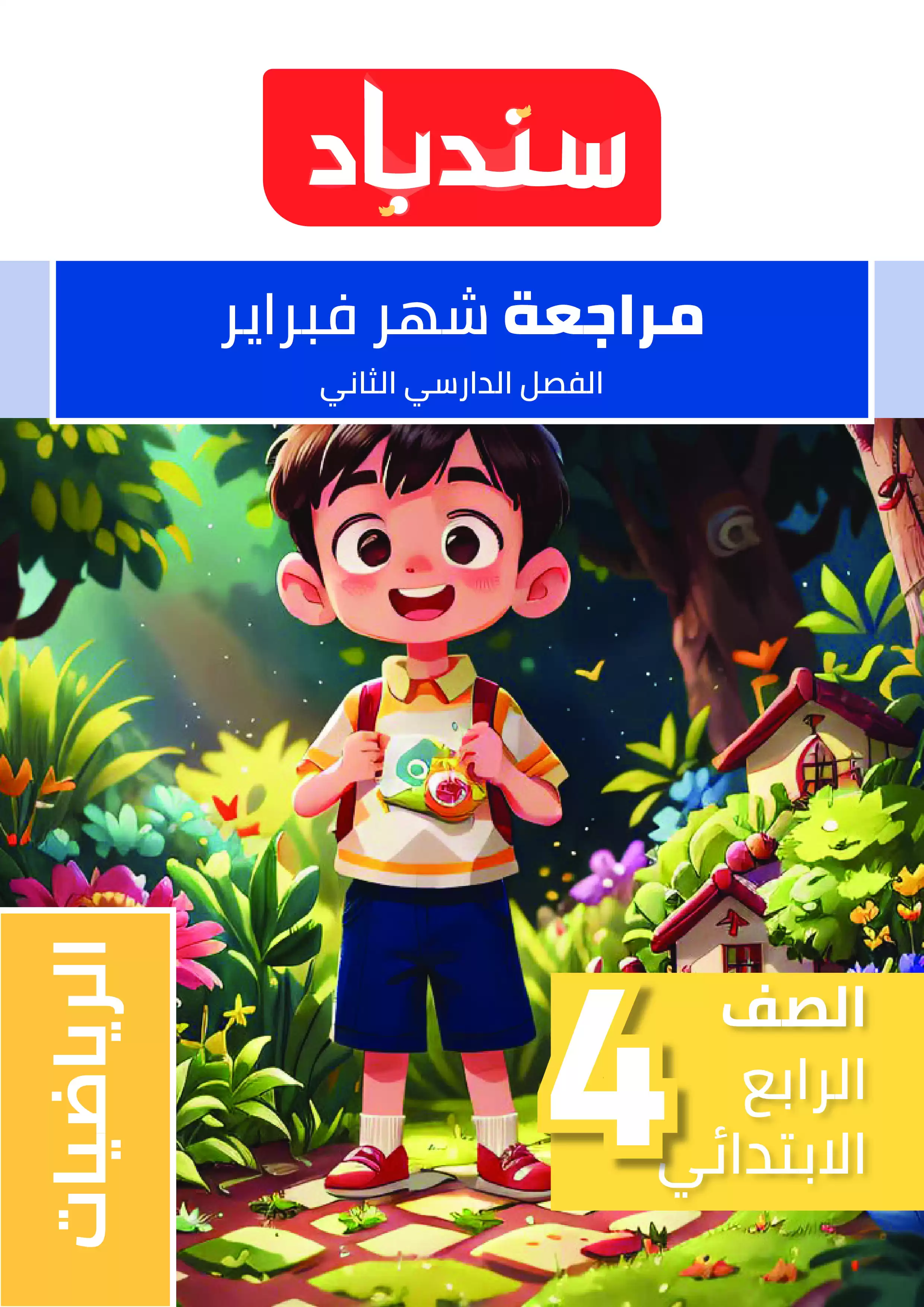 مراجعة السندباد لشهر فبراير في الرياضيات للصف الرابع الابتدائي الترم الثاني 2025 بصيغة PDF