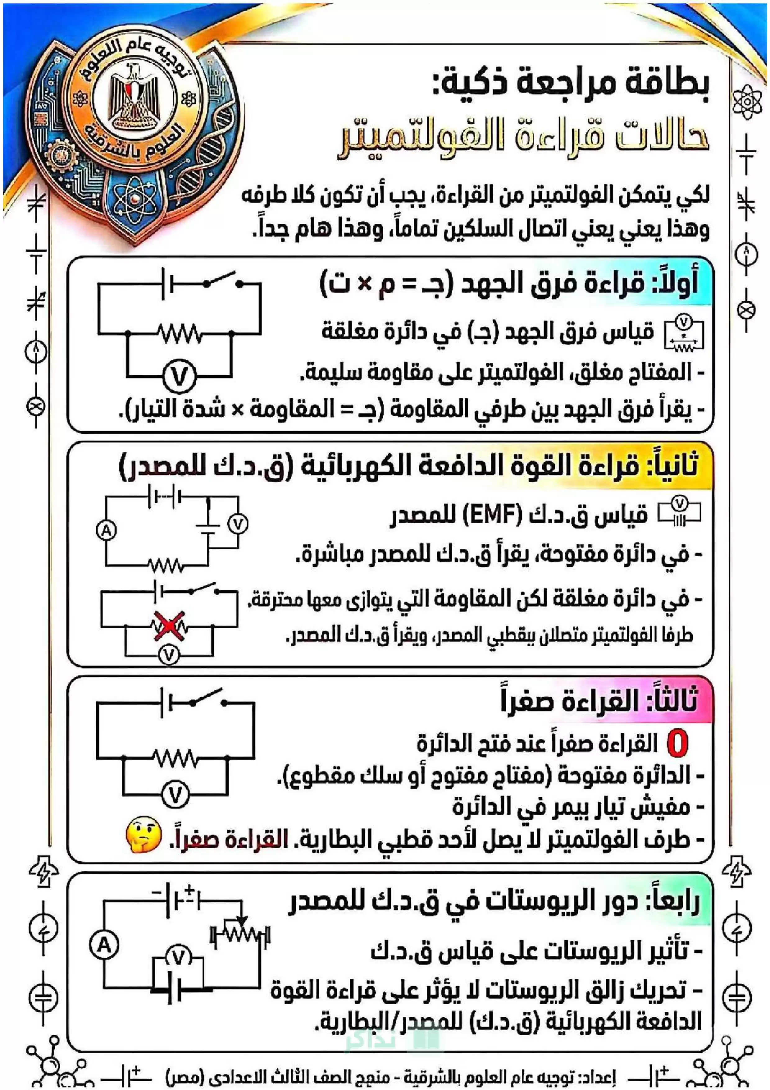 صفحة 3 من امتحانات تعليم الشرقية الاسترشادية في العلوم بالإجابة بنظام البوكليت للشهادة الإعدادية الترم الثاني 2026 PDF