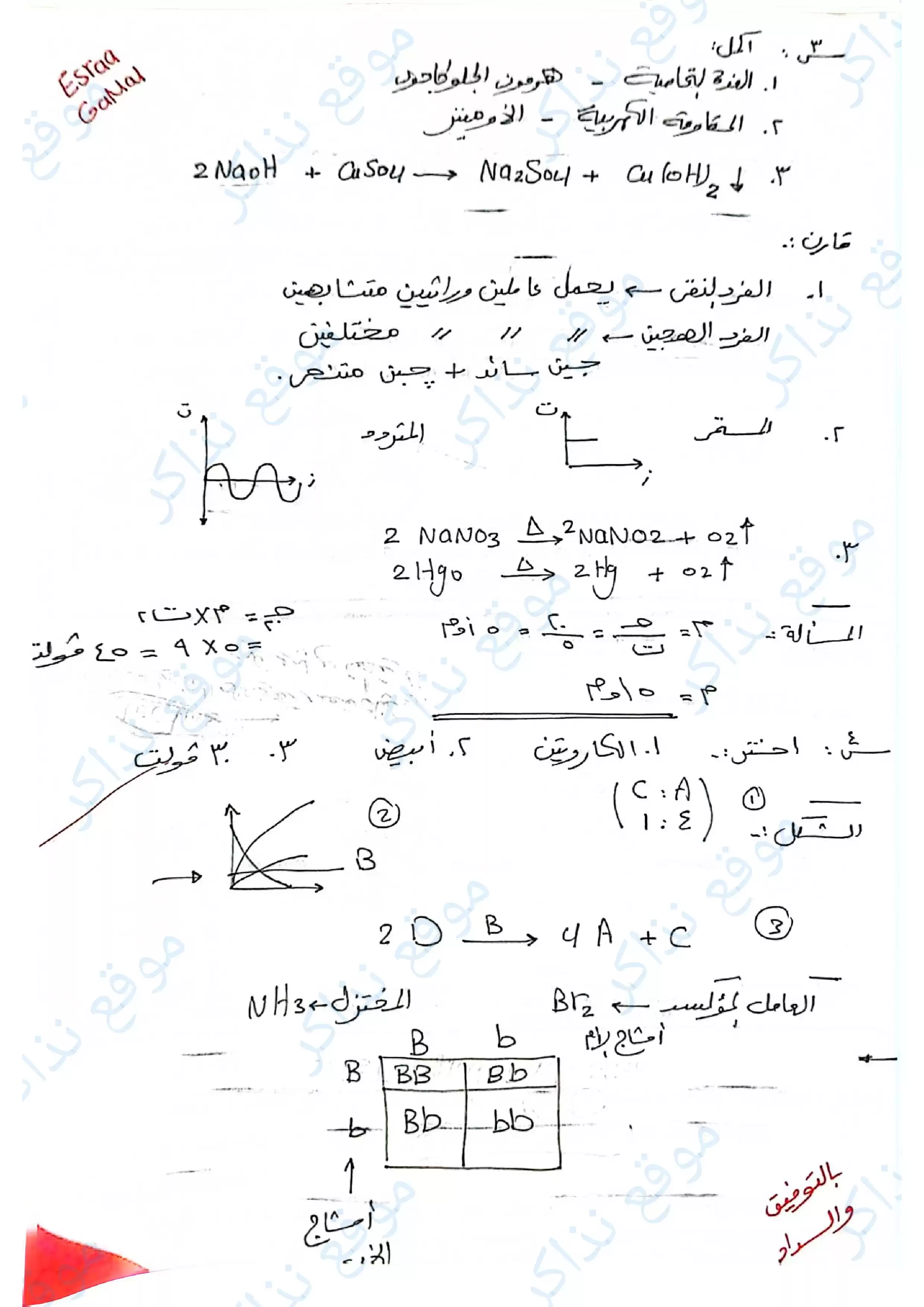 صفحة 2 من نموذج إجابة غير رسمي لامتحان علوم الدقهلية للشهادة الإعدادية الترم الثاني 2026 PDF أستاذة إسراء جمال