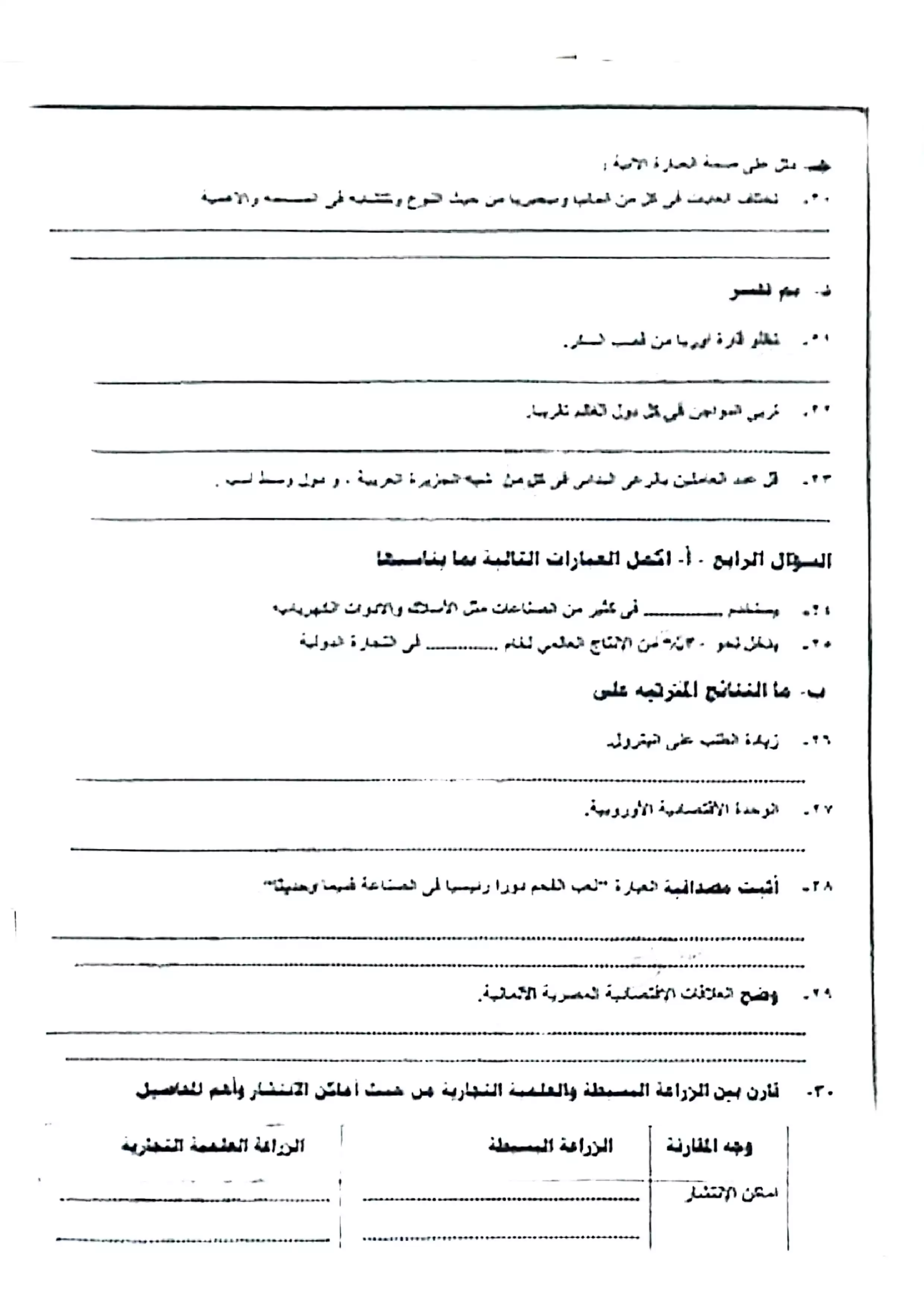 صفحة 3 من امتحان الدراسات الاجتماعية الرسمي محافظة المنوفية للشهادة الإعدادية الترم الثاني 2026 PDF
