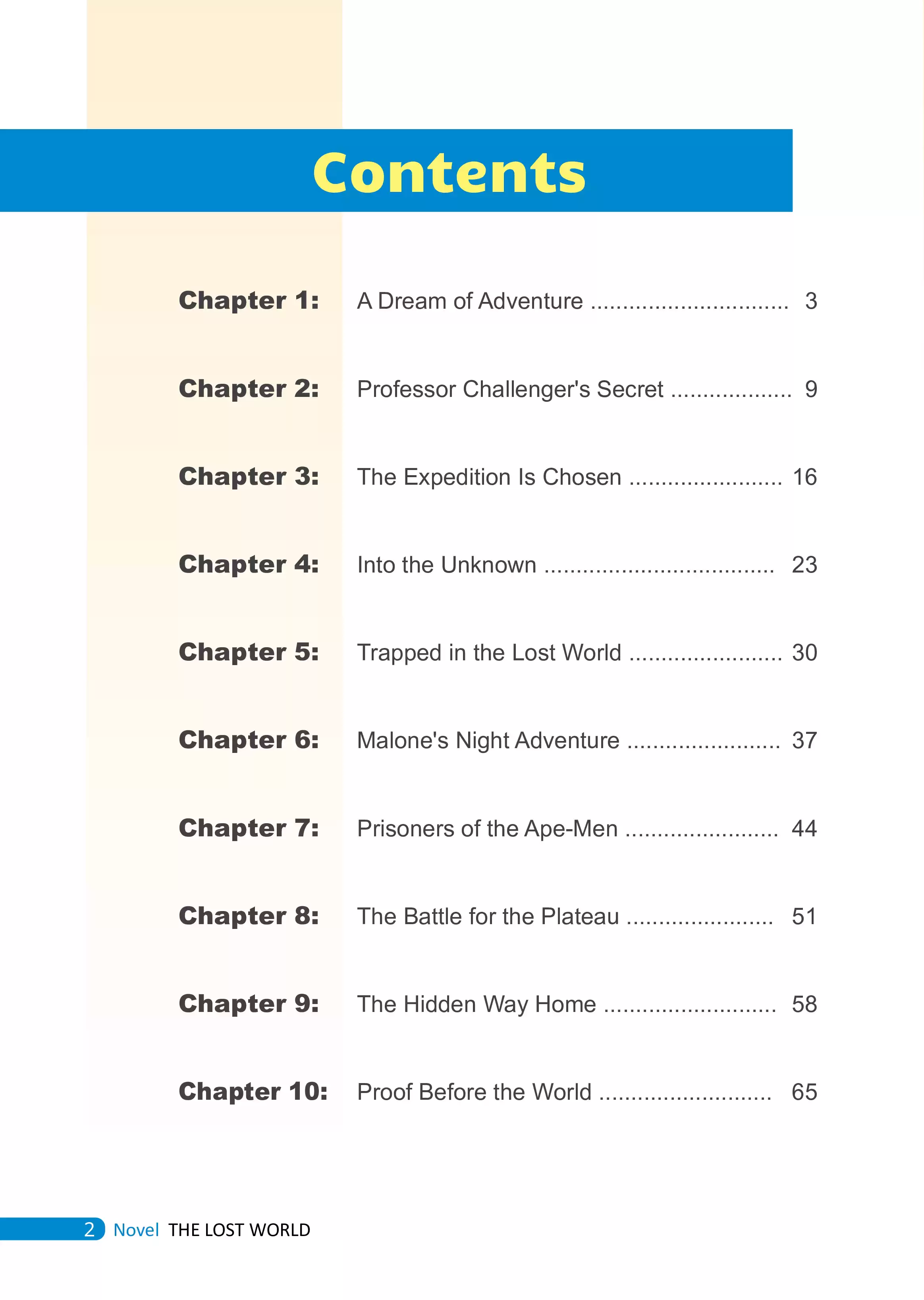 صفحة 2 من كتاب قصة The Lost World للصف الثاني الثانوي البكالوريا المصرية 2027 PDF باللغة الإنجليزية