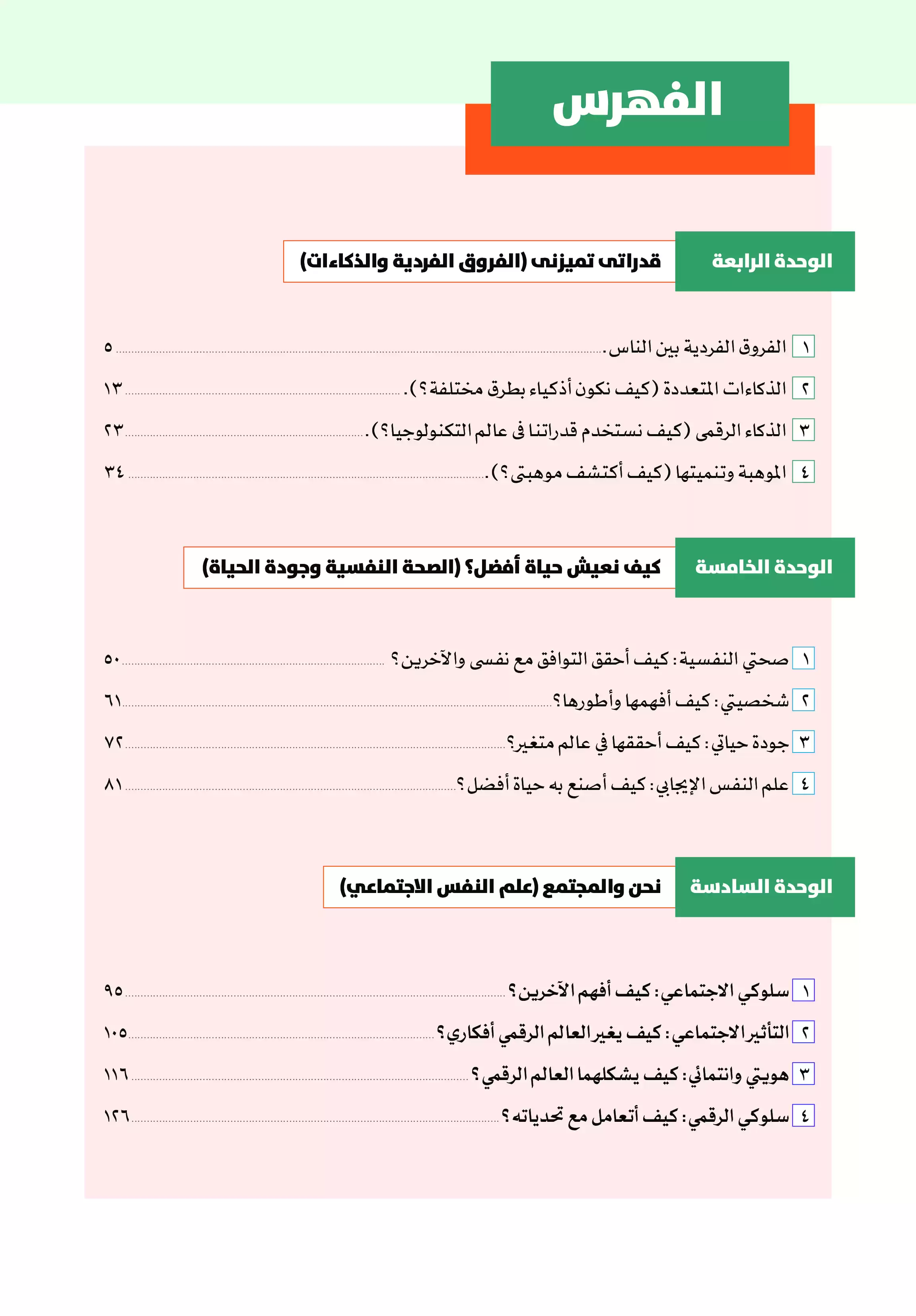 صفحة 4 من كتاب علم النفس للصف الثاني الثانوي البكالوريا المصرية 2027 PDF الترم الثاني مسار الآداب والفنون